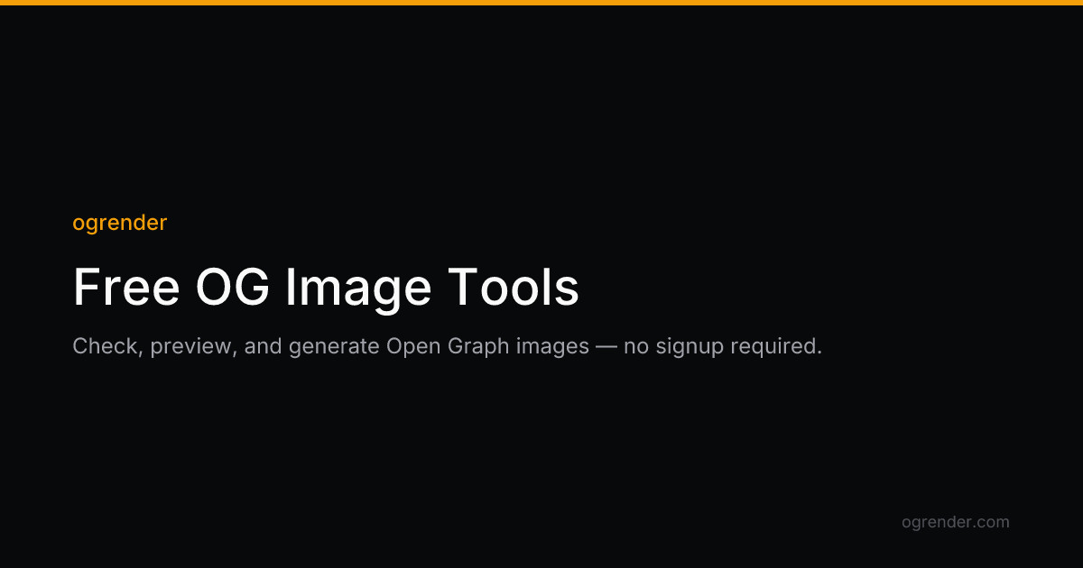 Free OG Image Checker — ogrender